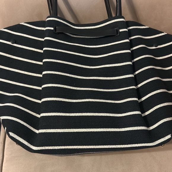 Demellier New York tote in black and white canvas - Picture 12 of 12